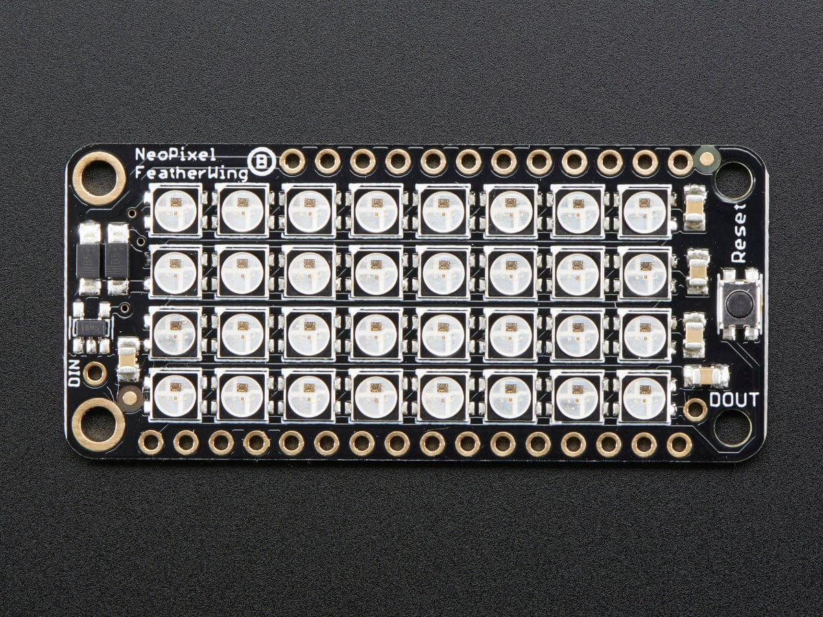 NeoPixel FeatherWing - 4x8 RGB LED Add-on For All Feather Boards - The Pi Hut