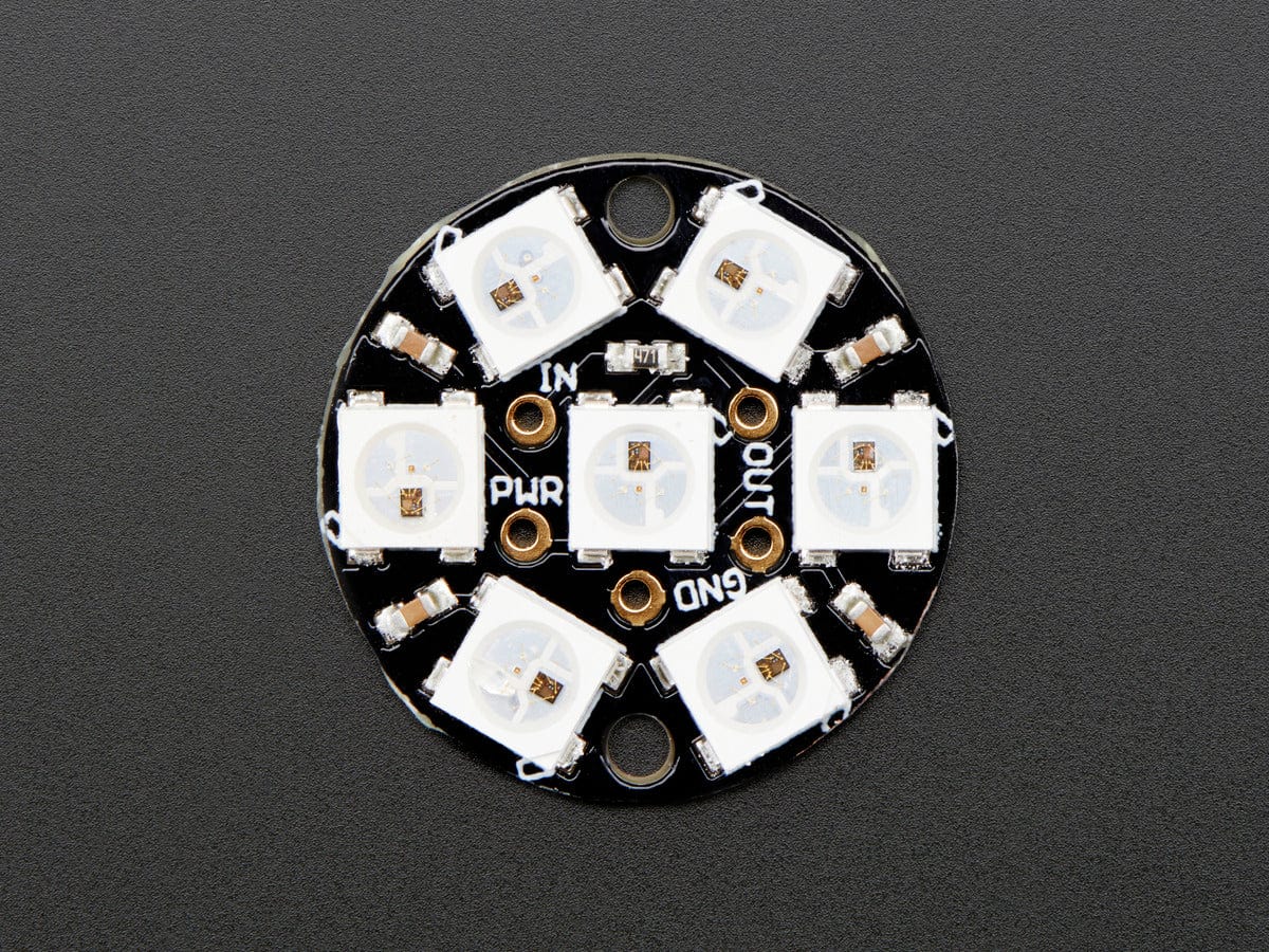 NeoPixel Jewel - 7 x 5050 RGB LED with Integrated Drivers - The Pi Hut