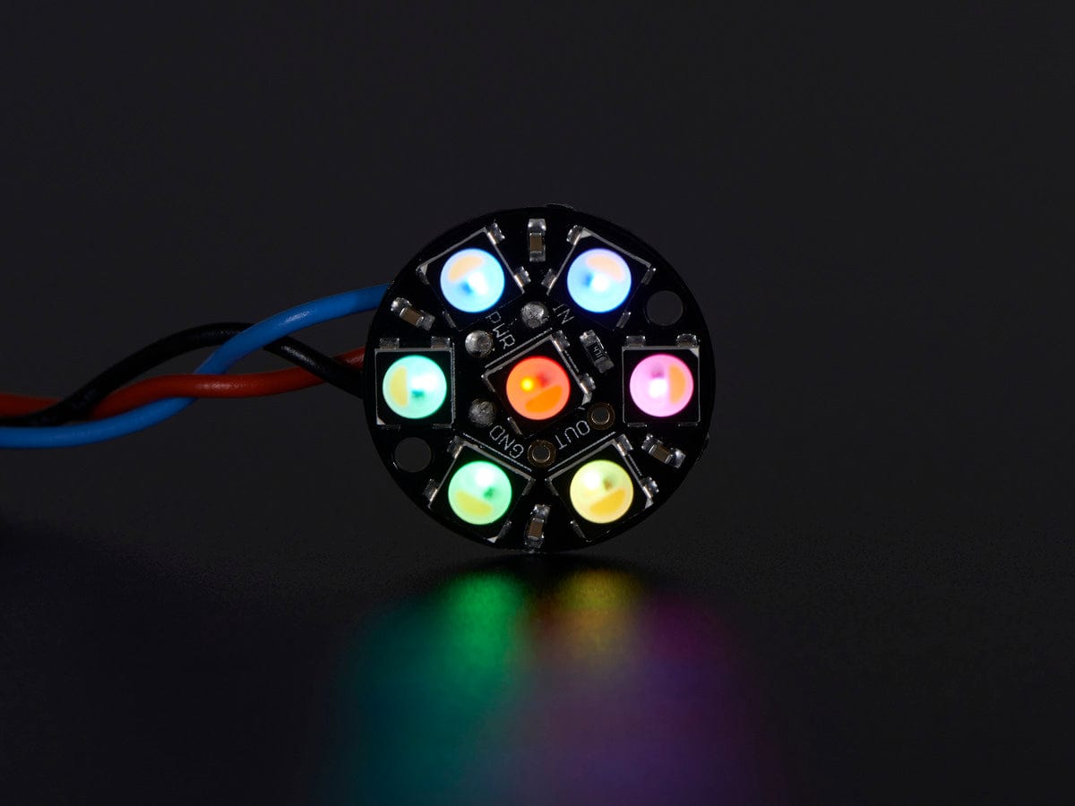 NeoPixel Jewel - 7 x 5050 RGBW LED w/ Integrated Drivers - The Pi Hut