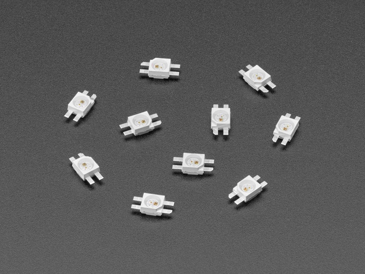 NeoPixel Reverse Mount RGB LEDs - 10 Pack of SK6812-E - The Pi Hut