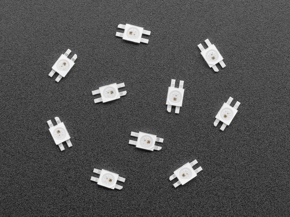 NeoPixel Reverse Mount RGB LEDs - 10 Pack of SK6812-E - The Pi Hut