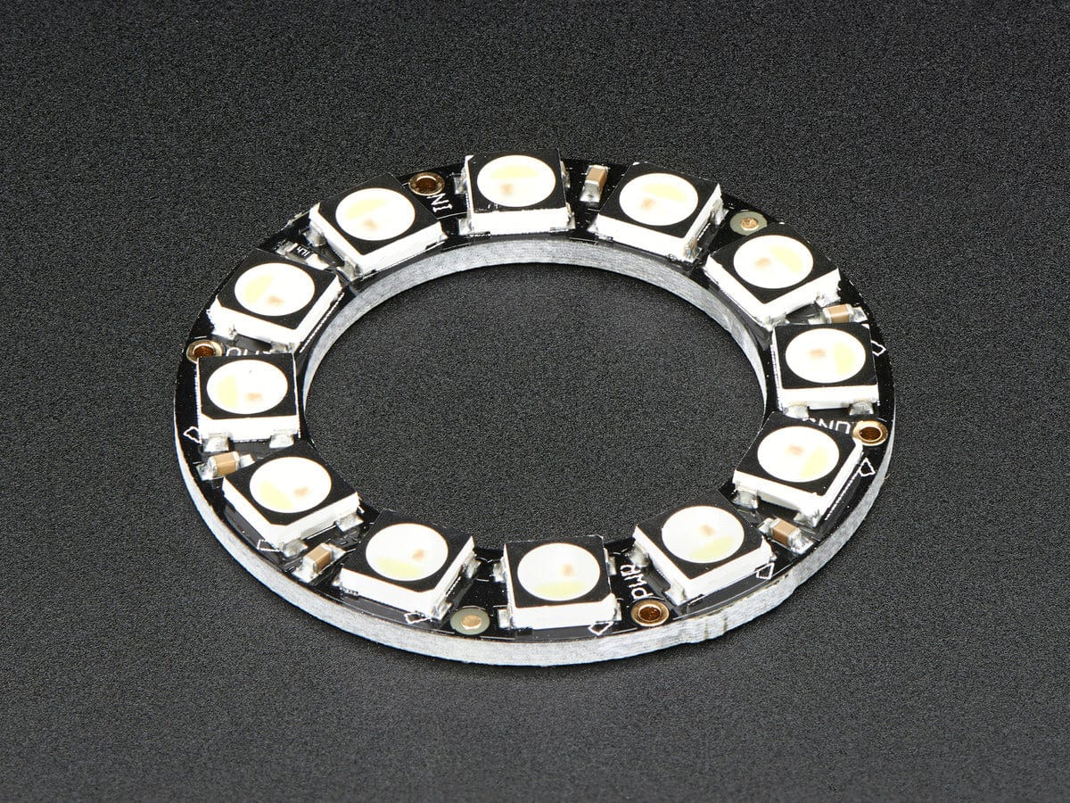 NeoPixel Ring - 12 x 5050 RGBW LEDs w/ Integrated Drivers - The Pi Hut