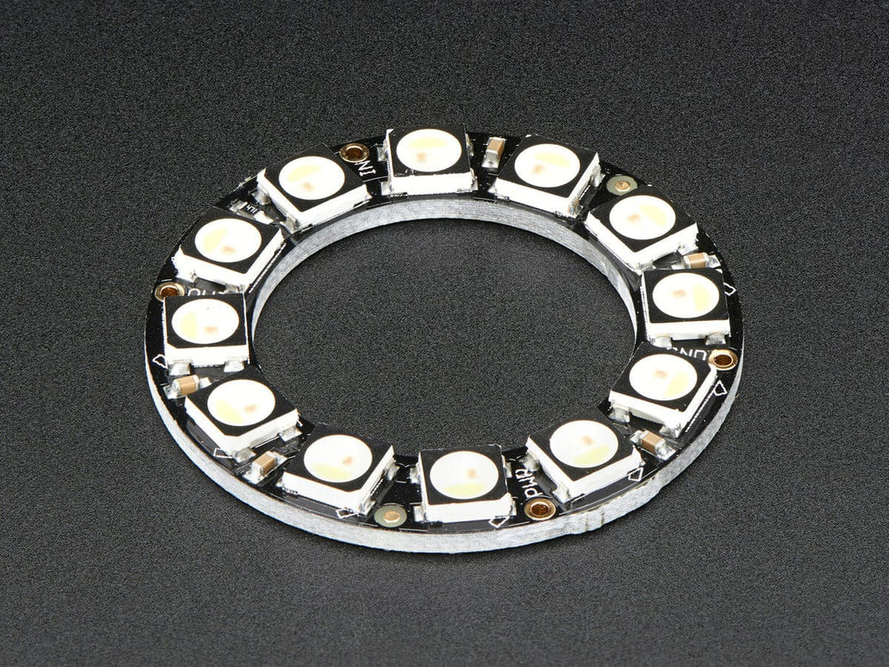 NeoPixel Ring - 12 x 5050 RGB LED with Integrated Drivers : ID