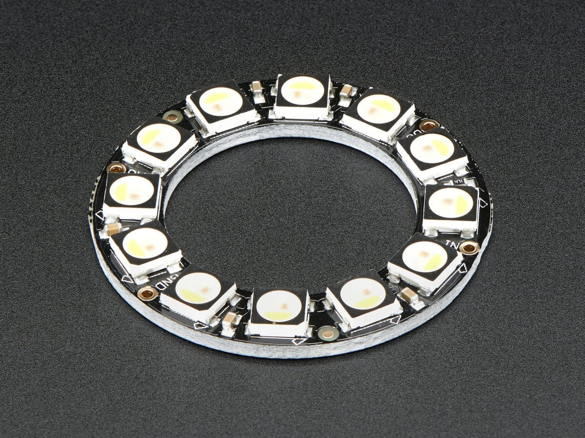 NeoPixel Ring - 12 x 5050 RGBW LEDs w/ Integrated Drivers - The Pi Hut