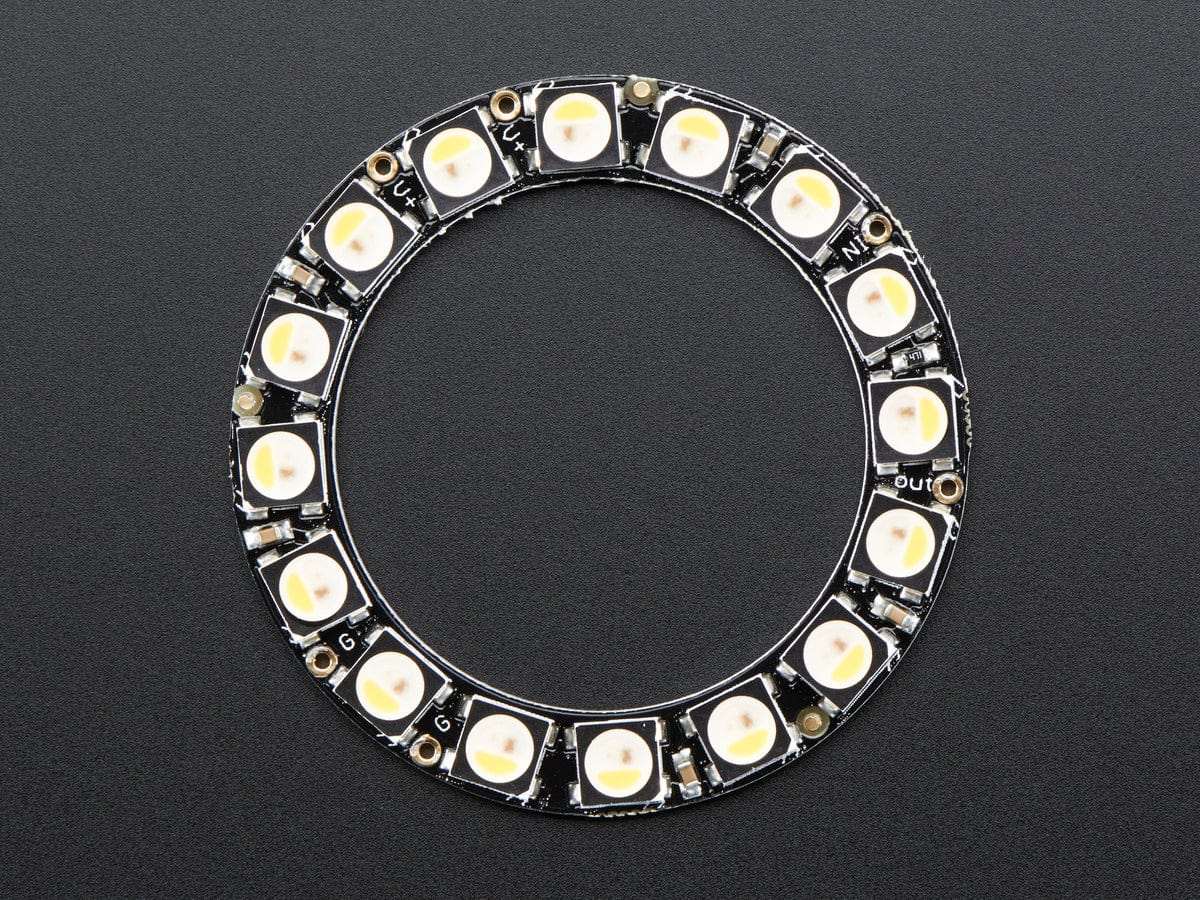 NeoPixel Ring - 16 x 5050 RGBW LEDs w/ Integrated Drivers - The Pi Hut