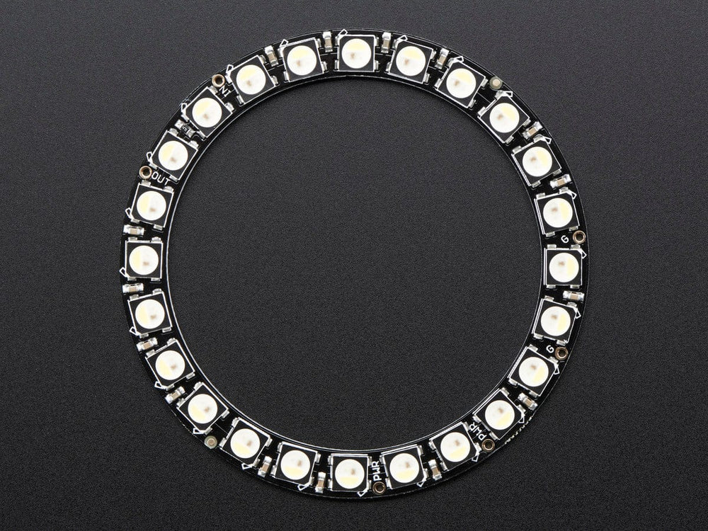 NeoPixel Ring - 24 x 5050 RGBW LEDs w/ Integrated Drivers - The Pi Hut