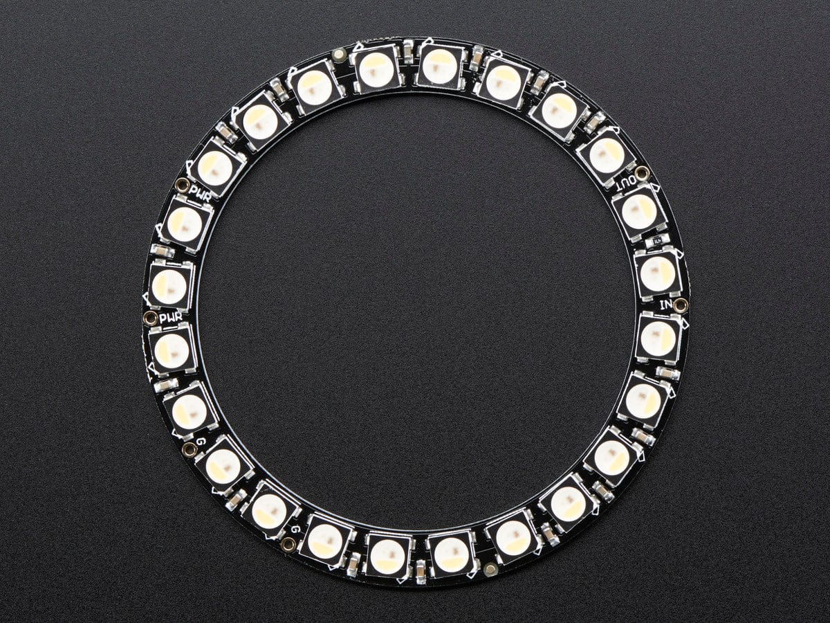 NeoPixel Ring - 24 x 5050 RGBW LEDs w/ Integrated Drivers - The Pi Hut