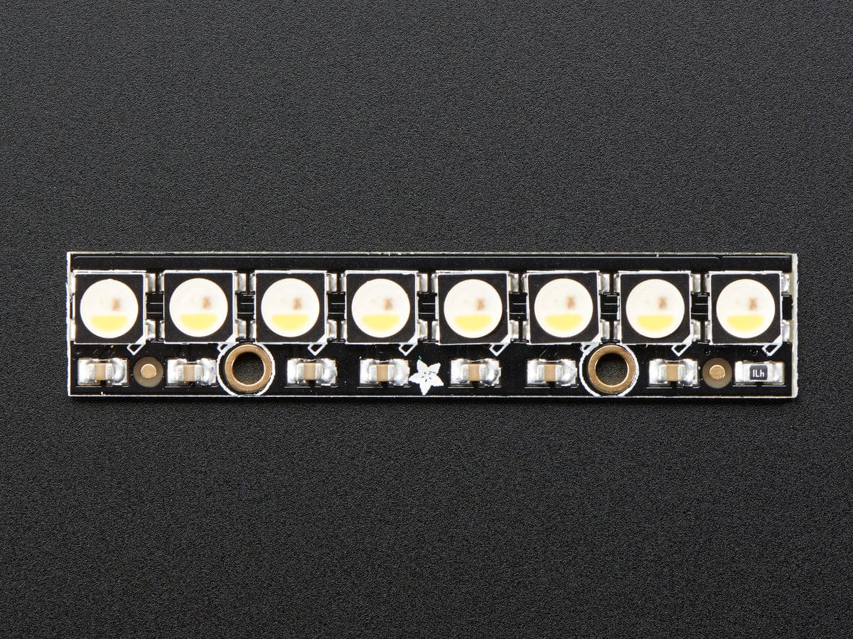 NeoPixel Stick - 8 x 5050 RGBW LEDs - Warm White - ~3000K - The Pi Hut