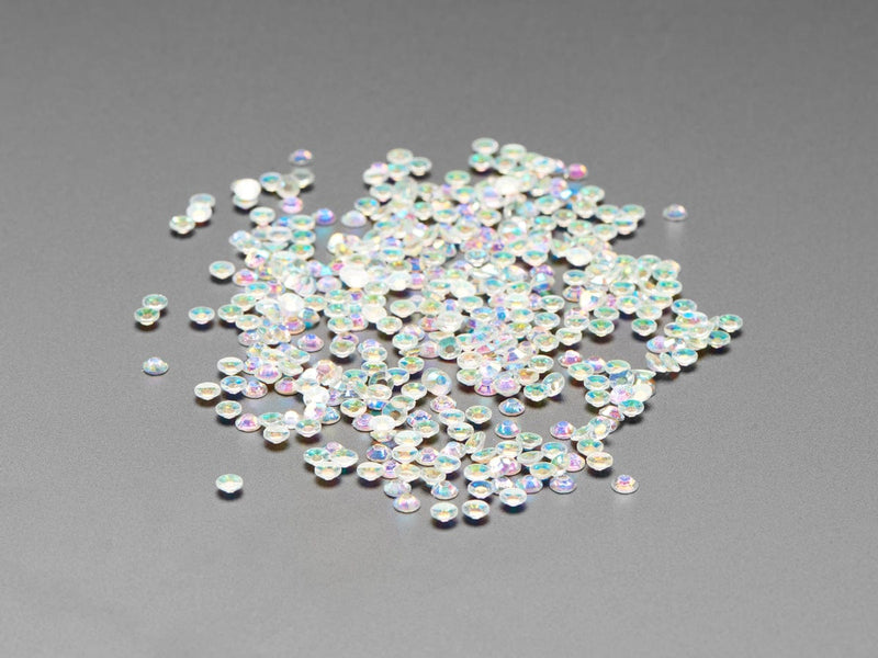 No-Foil Flat Back Rainbow Crystals for NeoPixel LEDs - 100 pack - The Pi Hut