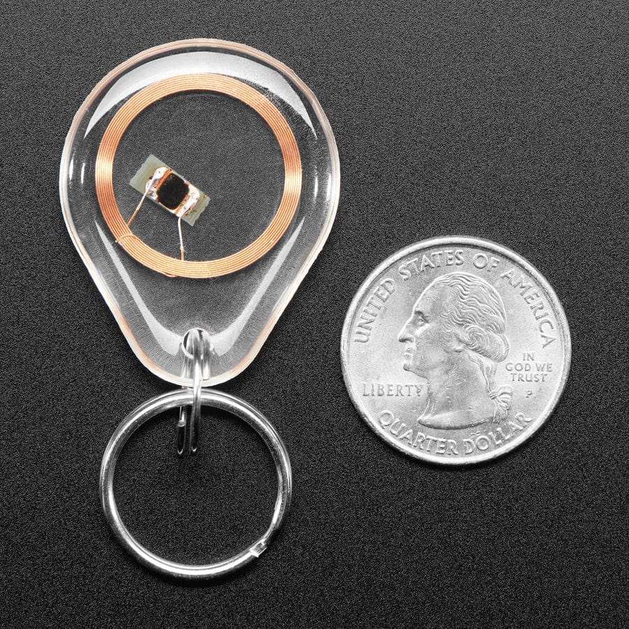 NTAG203 (13.56MHz RFID/NFC) Clear Keychain Fob - The Pi Hut