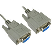 Null Modem Cable F/F - D9 RS232 (2m) - The Pi Hut