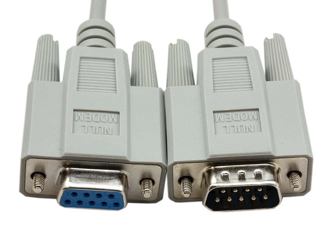 Null Modem Cable M/F - D9 RS232 (2m) - The Pi Hut