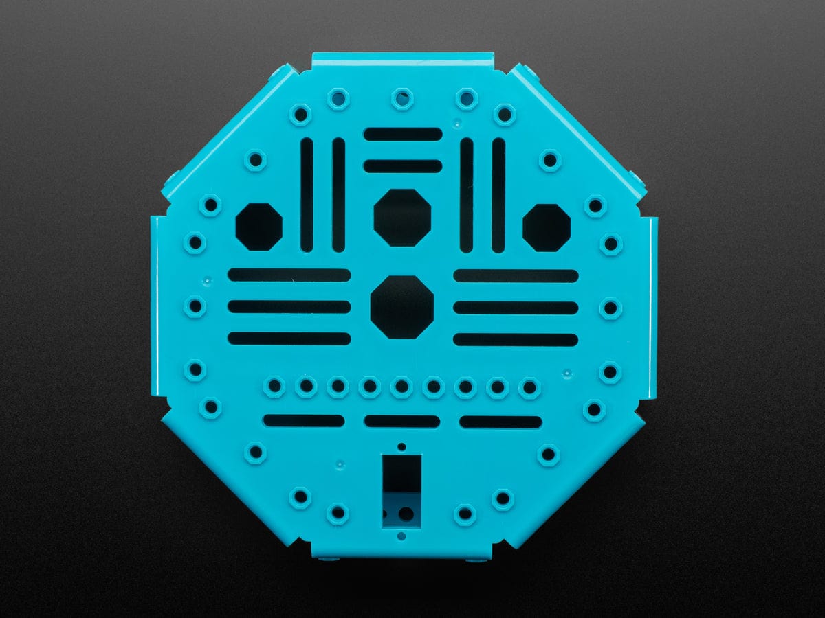 Octagon Chassis Frame - Blue Plastic - 16cm x 16cm x 4cm - The Pi Hut