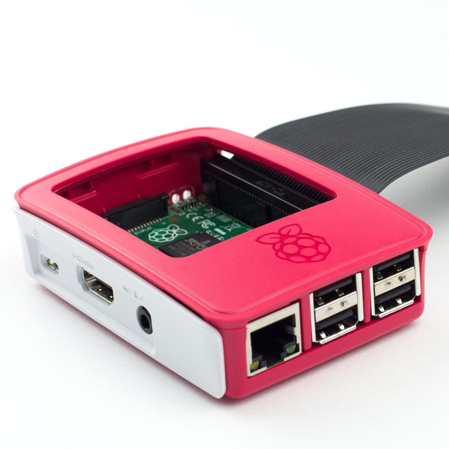 Raspberry Pi 3 Case - White/Red - The Pi Hut