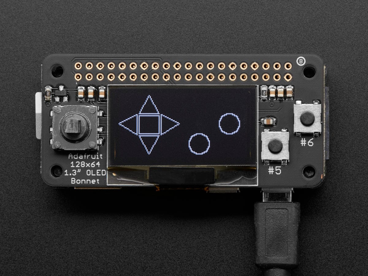 OLED Bonnet Pack for Raspberry Pi Zero - Includes Pi Zero W - The Pi Hut