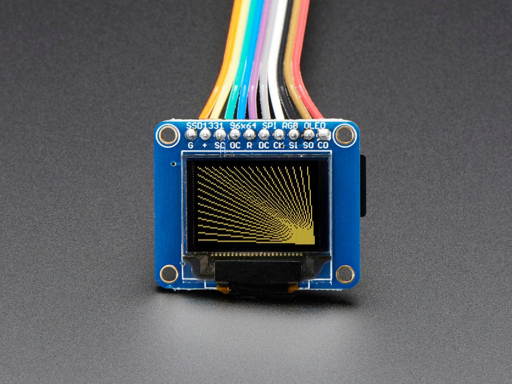 OLED Breakout Board - 16-bit Color 0.96" w/microSD holder - The Pi Hut