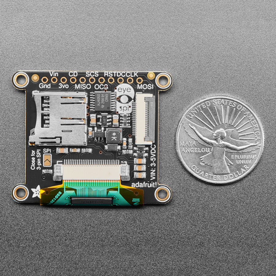 OLED Breakout Board - 16-bit Color 1.27" w/microSD holder - The Pi Hut