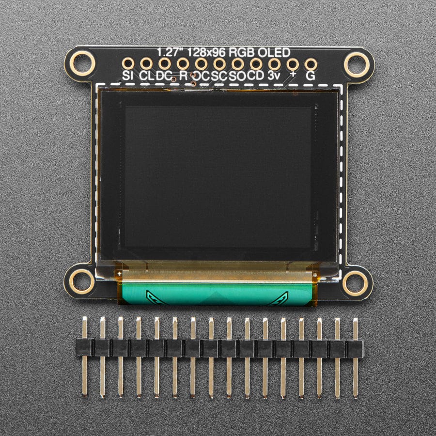OLED Breakout Board - 16-bit Color 1.27" w/microSD holder - The Pi Hut