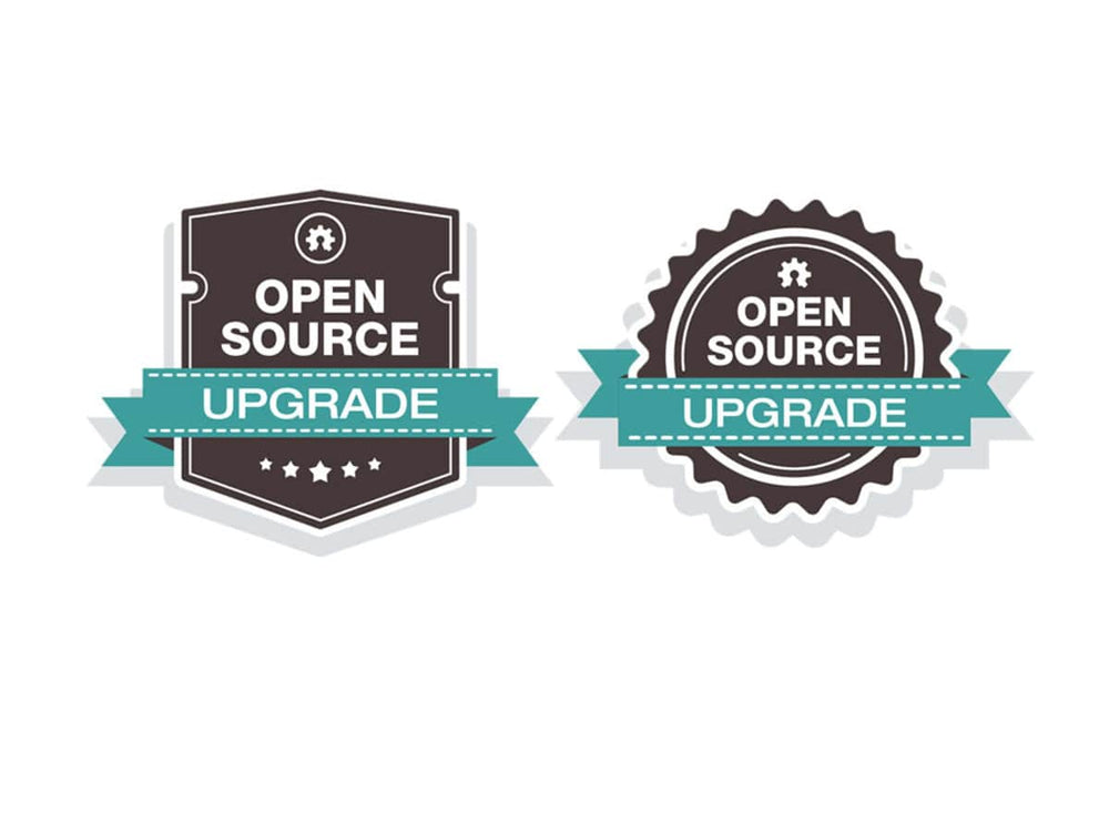 Open source "Upgrade" stickers - The Pi Hut