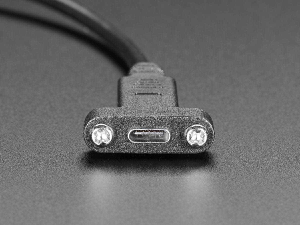 Panel Mount Cable USB C to Micro B Male - 30cm - The Pi Hut