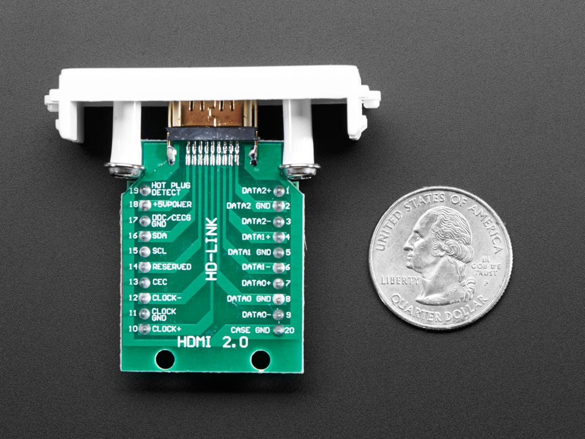 Panel Mount HDMI Socket to Terminal Block Breakout - The Pi Hut