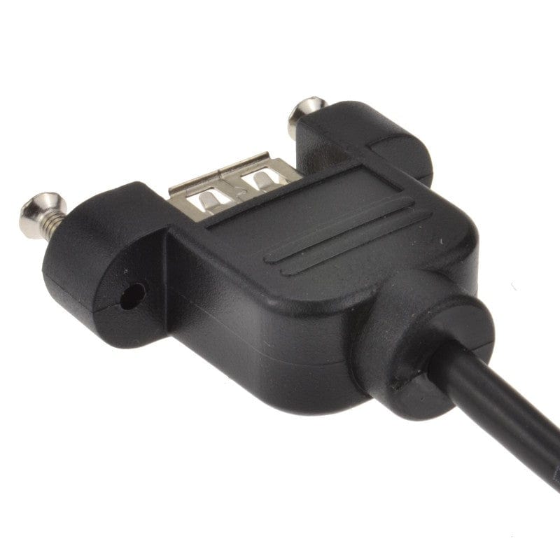 Panel Mount USB A Male to USB A Female - 50cm - The Pi Hut