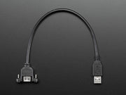 Panel Mount USB Cable - A Male to A Female - The Pi Hut