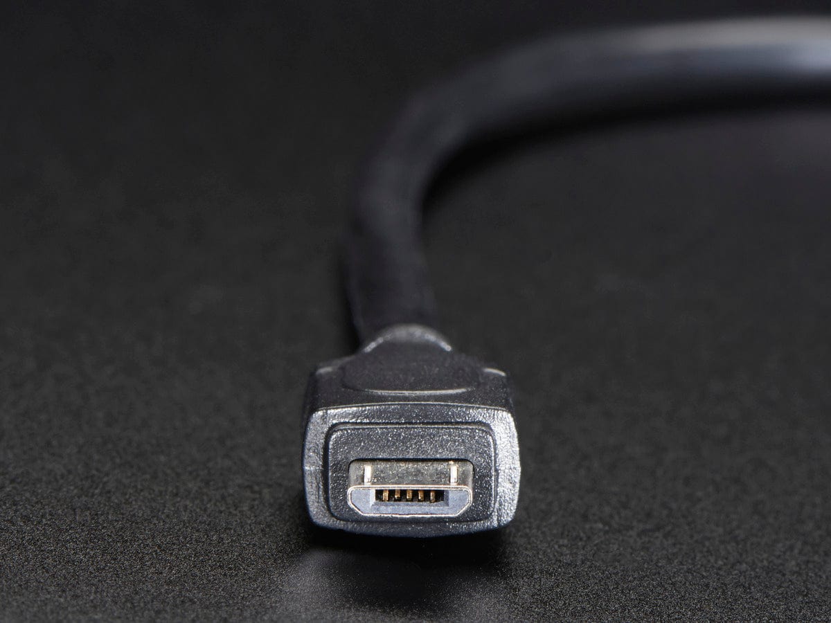 Panel Mount USB Cable - B Female to Micro-B Male - The Pi Hut