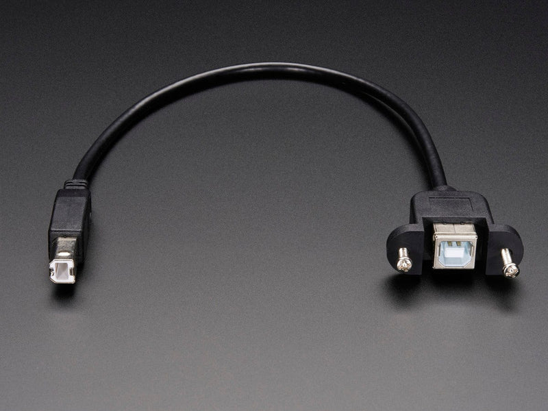 Panel Mount USB Cable - B Male to B Female - The Pi Hut