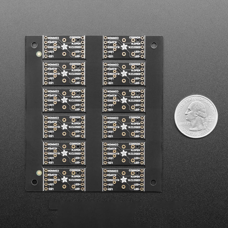 PB86 Step Switch Breadboard-Friendly Breakout PCB - Pack of 12 - The Pi Hut