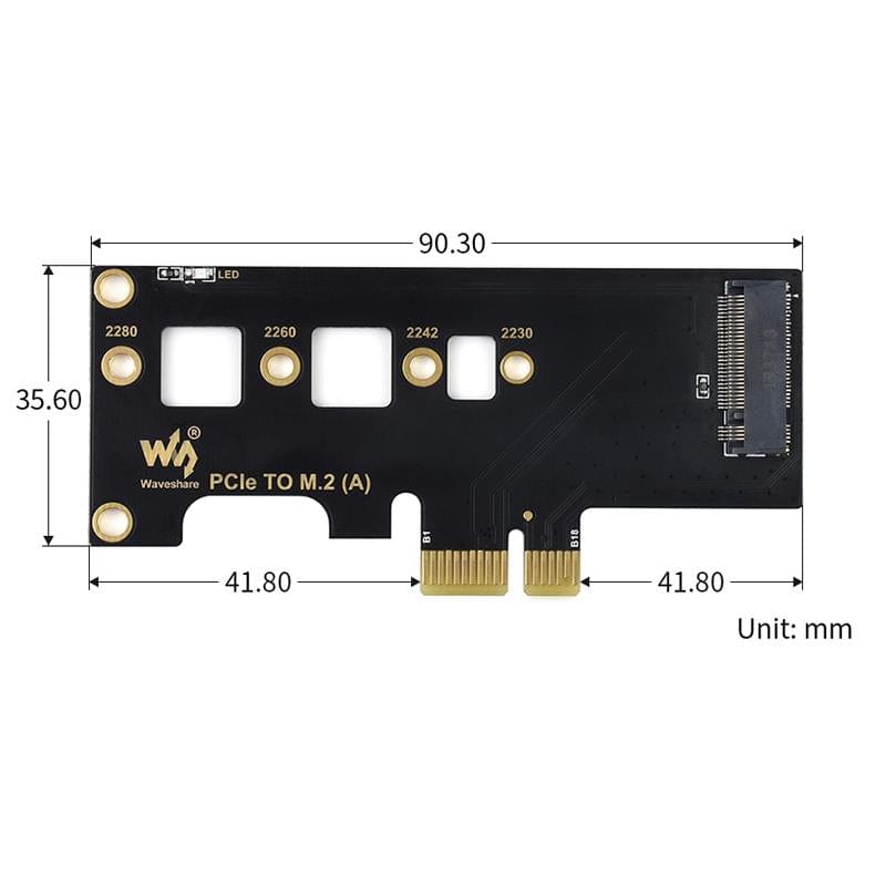 PCI-E to M.2 Adapter for Raspberry Pi CM4 IO Board - The Pi Hut