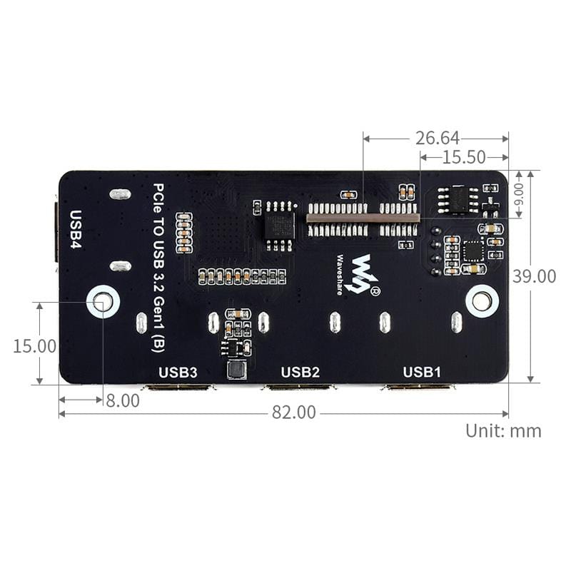 PCIe to USB 3.2 Gen1 Adapter for Compute Module 4 IO Board - The Pi Hut