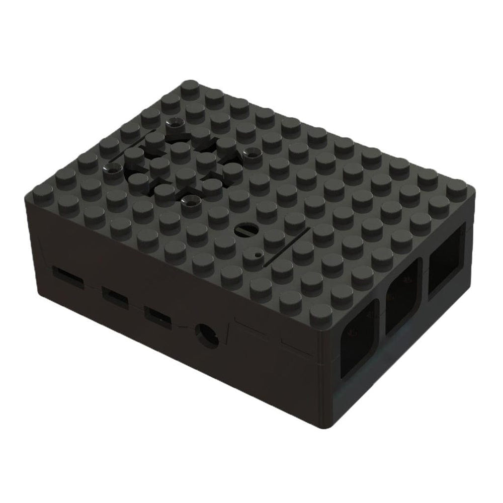 LEGO-Compatible Case for Raspberry Pi 4 - Black - The Pi Hut