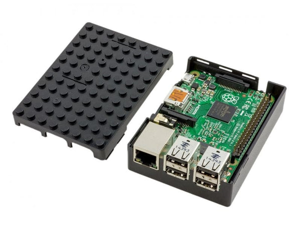 Pi-BLOX Pi3 Case - Black [Discontinued] - The Pi Hut