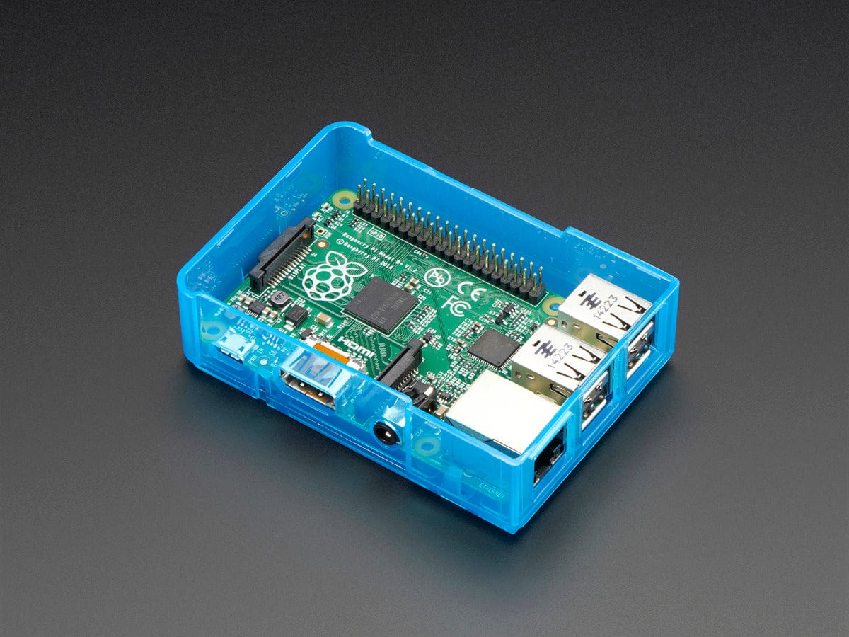 Pi Model B+ / Pi 2 / Pi 3 Case Base - Blue - The Pi Hut