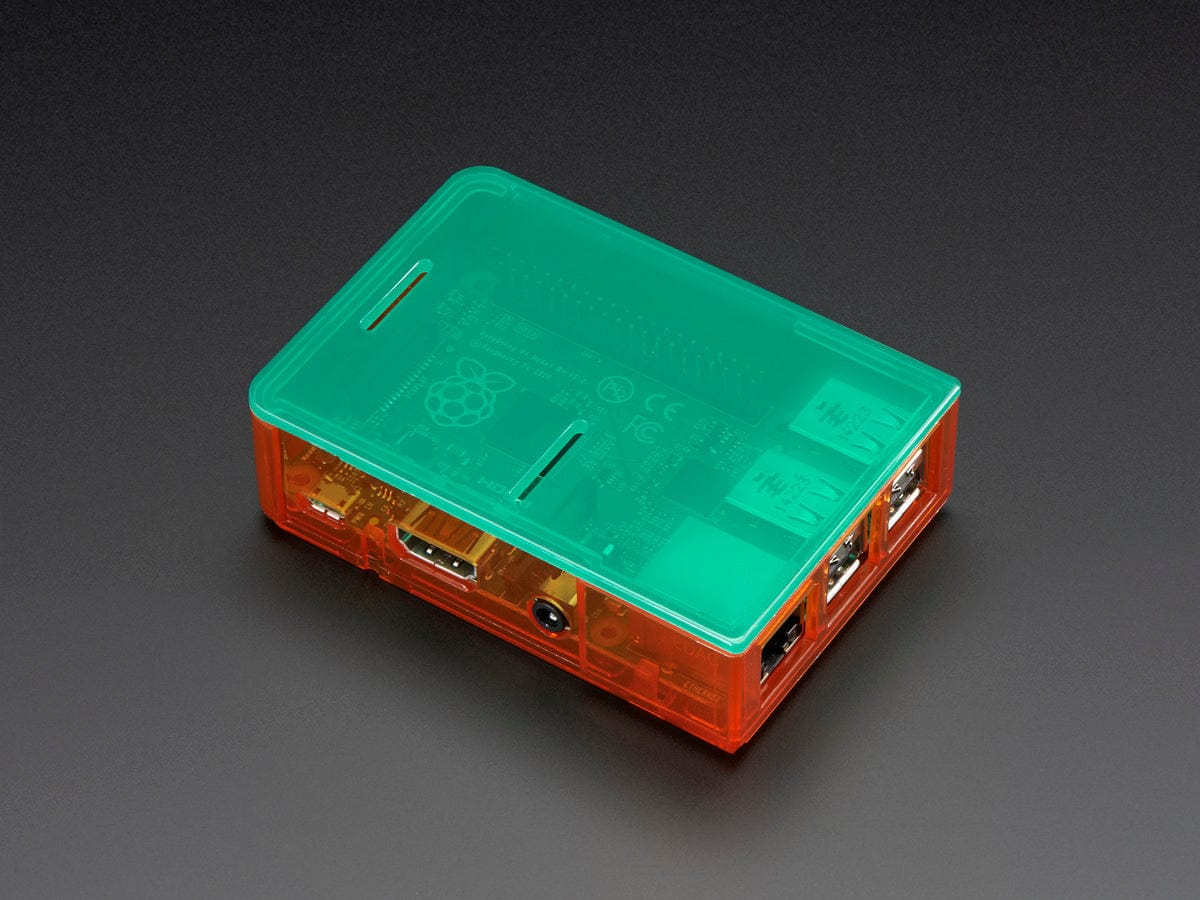 Pi Model B+ / Pi 2 / Pi 3 Case Base - Orange - The Pi Hut