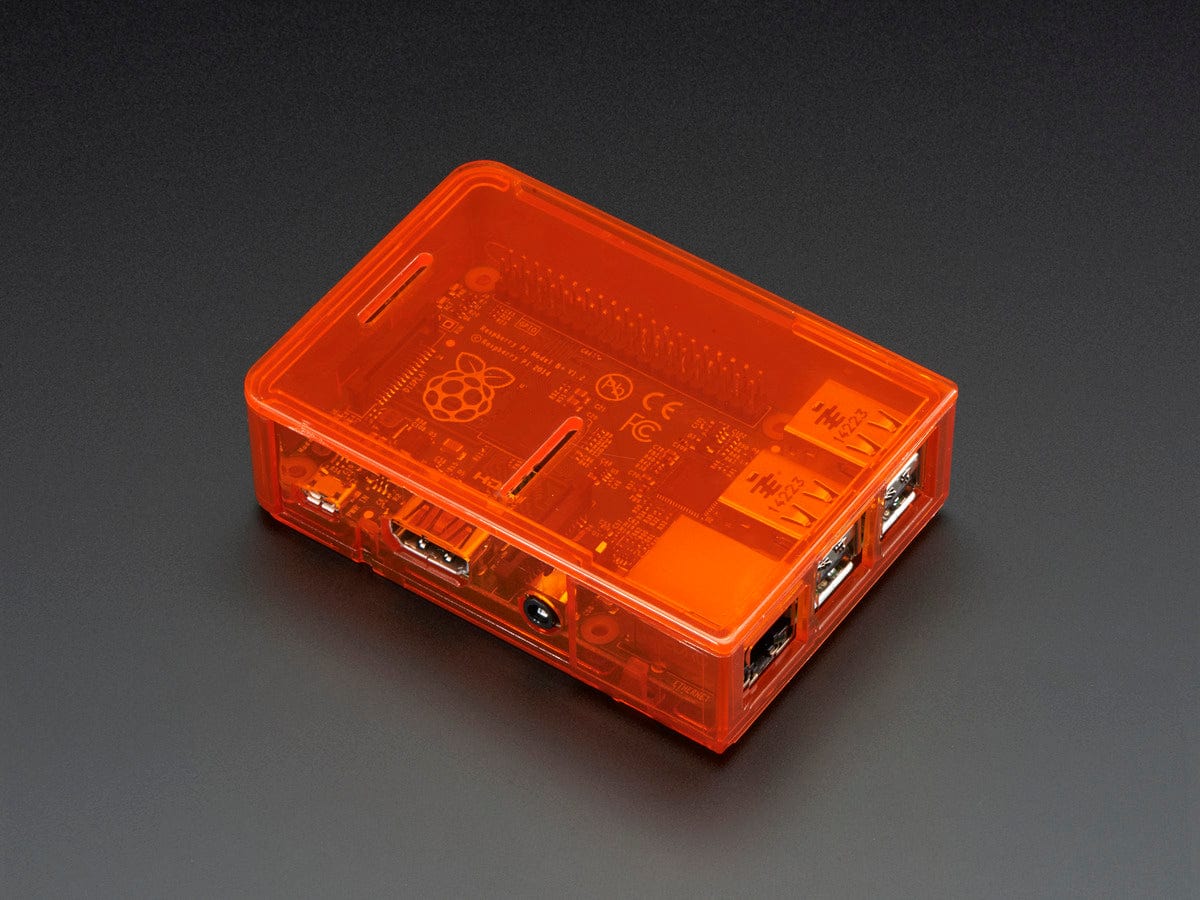 Pi Model B+ / Pi 2 / Pi 3 Case Base - Orange - The Pi Hut