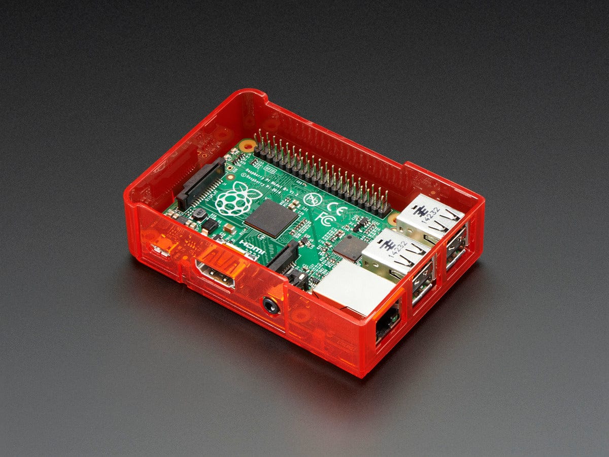 Pi Model B+ / Pi 2 / Pi 3 Case Base - Red - The Pi Hut