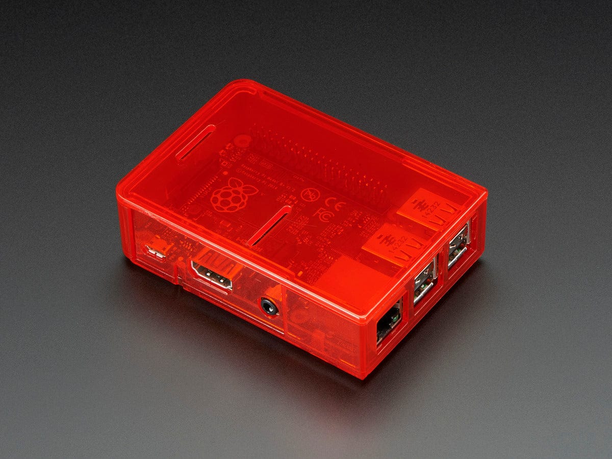 Pi Model B+ / Pi 2 / Pi 3 Case Base - Red - The Pi Hut