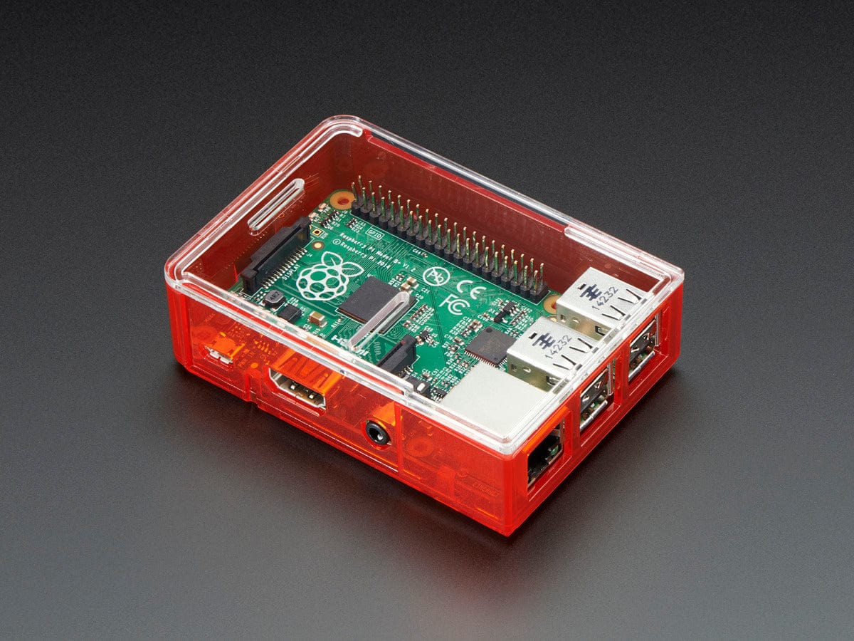 Pi Model B+ / Pi 2 / Pi 3 Case Base - Red - The Pi Hut