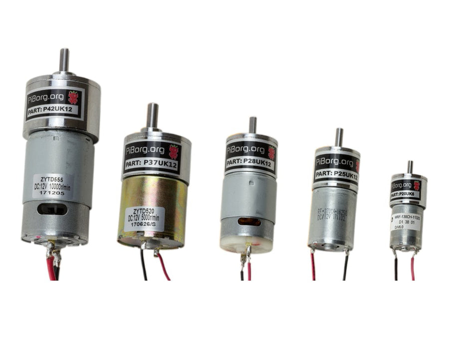 PiBorg 28D Motor - 12V 590RPM [Discontinued] - The Pi Hut