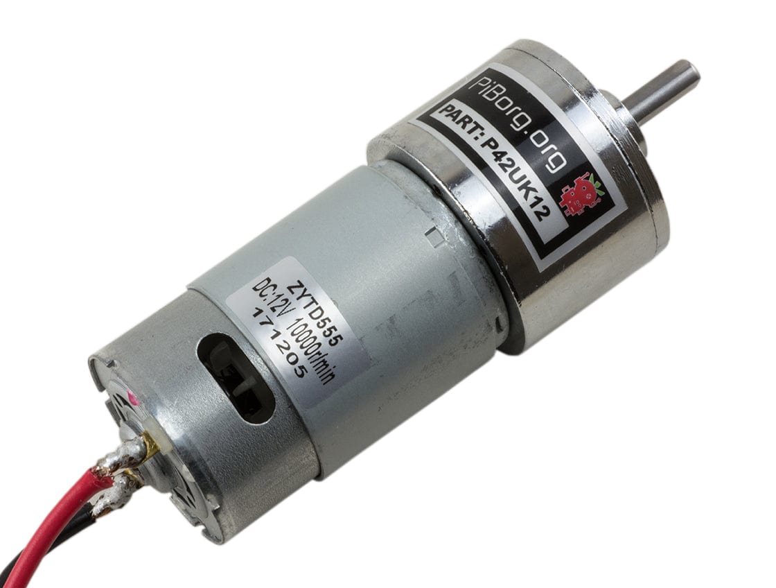 PiBorg Motor 12V 450RPM - 42mm - The Pi Hut