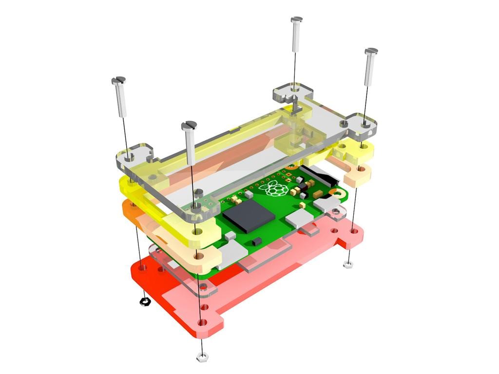 Pibow Zero Case for Raspberry Pi Zero v1.3 - The Pi Hut