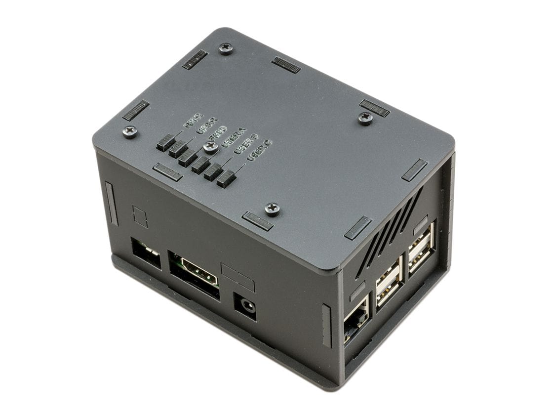 PIco UPS Case Standard - Black - The Pi Hut