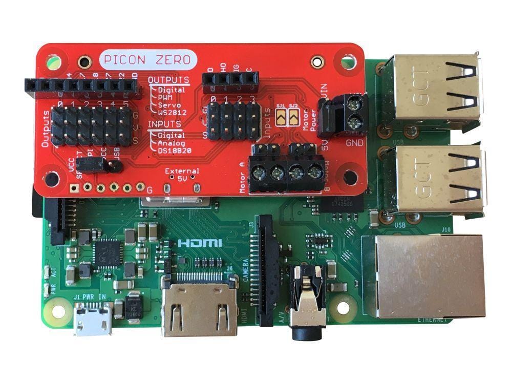 Picon Zero - Robotics Controller for Raspberry Pi - The Pi Hut