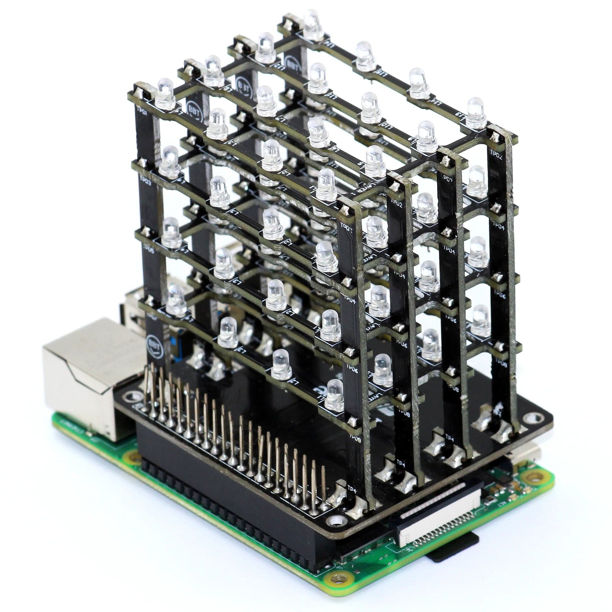 PiCube 4x4x4 LED Cube (Assembled) - The Pi Hut