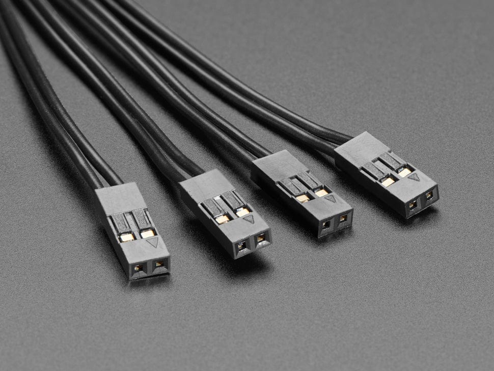 Pig-Tail Cables - 0.1" 2-pin - 4 Pack - The Pi Hut