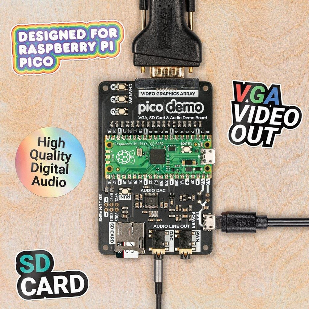 Pimoroni Pico VGA Demo Base - The Pi Hut