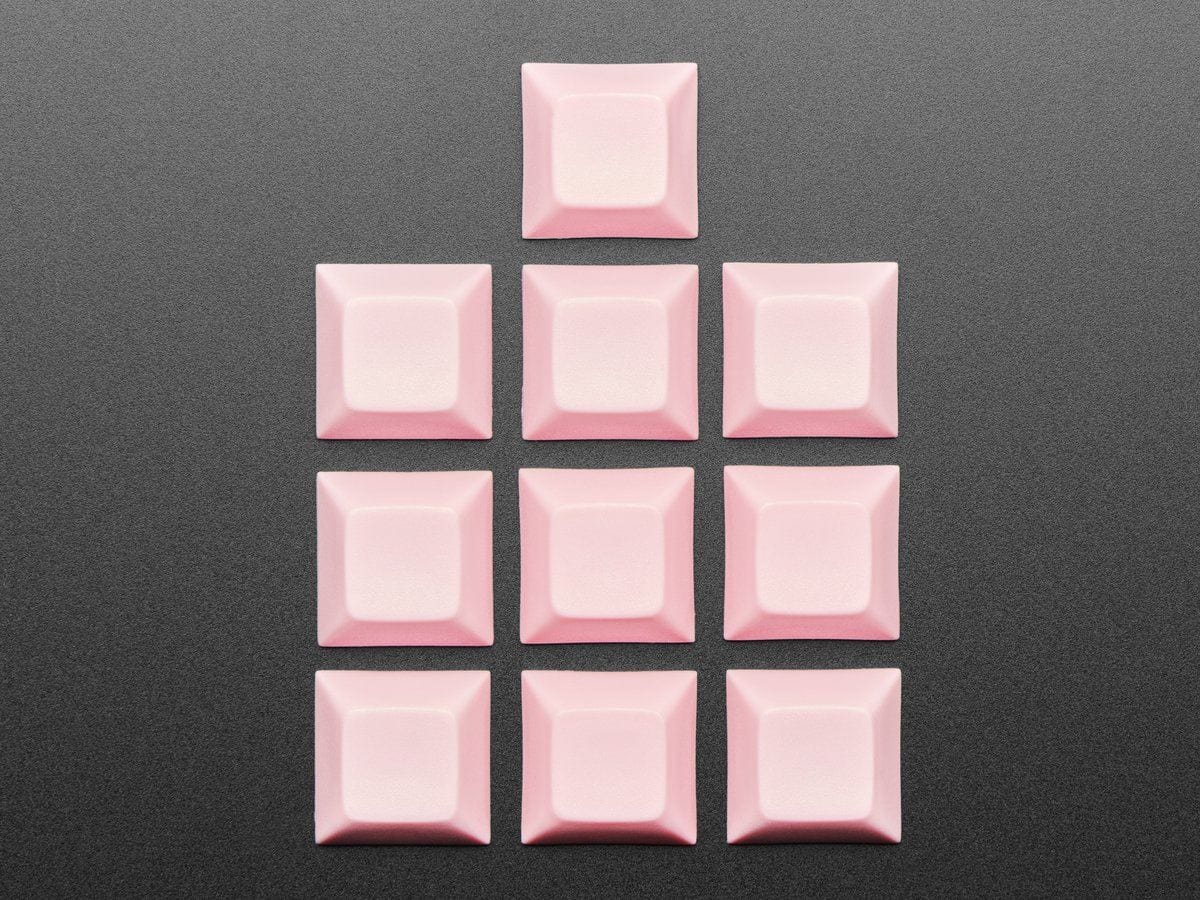 Pink DSA Keycaps for MX Compatible Switches - 10 pack - The Pi Hut