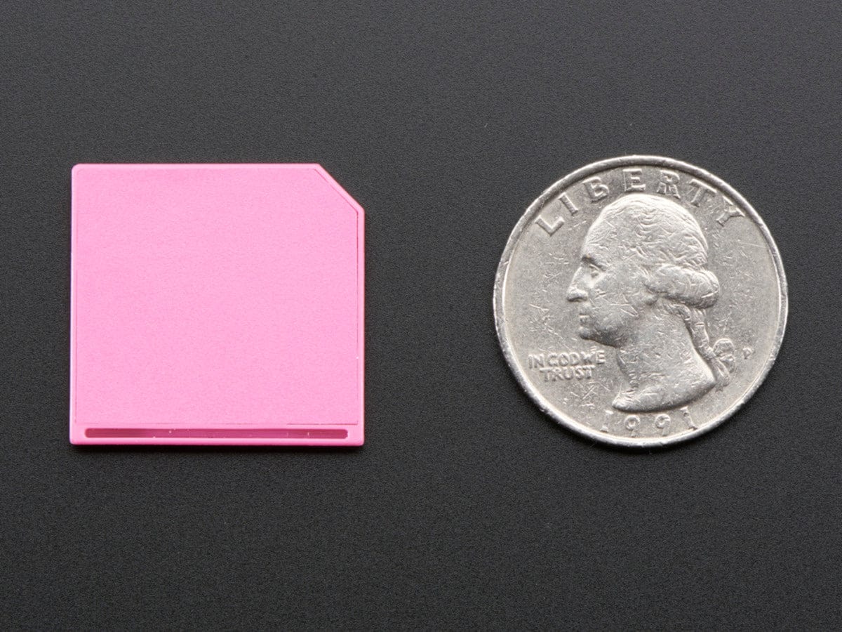 Pink Shortening microSD card adapter for Raspberry Pi & Macbooks - The Pi Hut